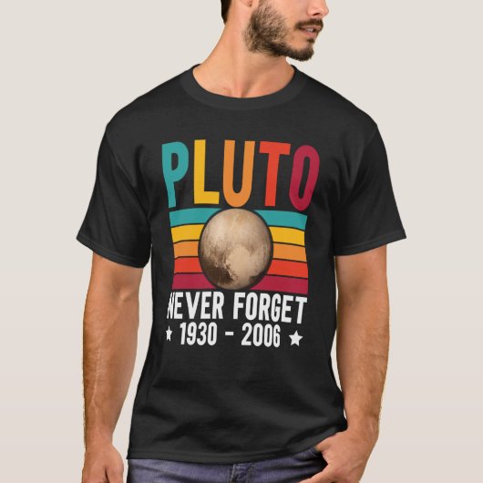 Pluto 9th Planet Never Forget Astronomy Solar Syst T-shirt (Voorkant)