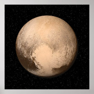 Pluto avec Star Field - Poster