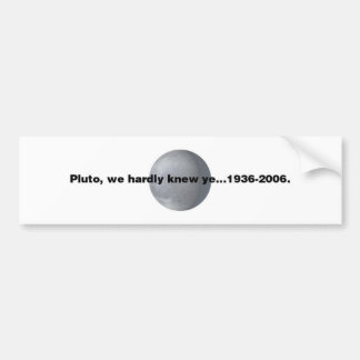 Pluto Bumpersticker