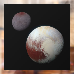Pluto & Charon 9de of Dwergplaneet Zonnestelsel Raamsticker