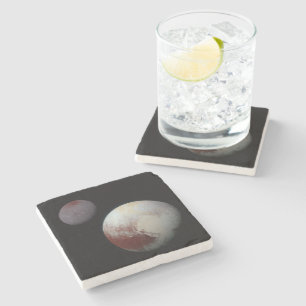 Pluto & Charon 9de of Dwergplaneet Zonnestelsel Stenen Onderzetter