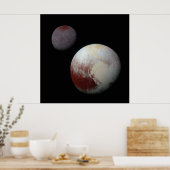 Pluto & Charon 9e of Dwergplaneet Zonnestelsel Poster (Keuken)