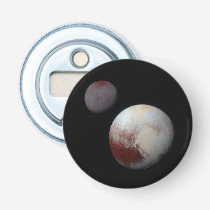 Pluto & Charon 9th of Dwarf Planet Zonnestelsel Button Flesopener