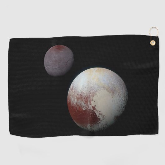 Pluto & Charon 9th of Dwarf Planet Zonnestelsel Golfhanddoek (Horizontaal)