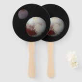Pluto & Charon 9th of Dwarf Planet Zonnestelsel Handwaaier (Voorkant en achterkant)