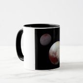 Pluto & Charon 9th of Dwarf Planet Zonnestelsel Mok (Voorkant links)