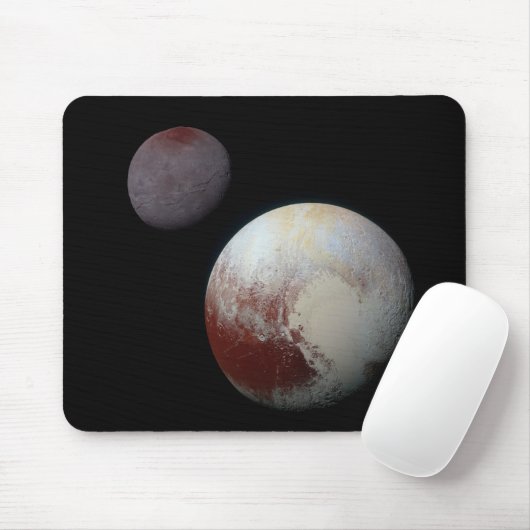Pluto & Charon 9th of Dwarf Planet Zonnestelsel Muismat (Met muis)
