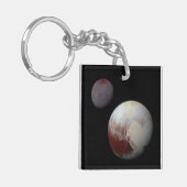 Pluto & Charon 9th of Dwarf Planet Zonnestelsel Sleutelhanger (Voorkant Links)