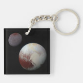 Pluto & Charon 9th of Dwarf Planet Zonnestelsel Sleutelhanger (Achterkant)