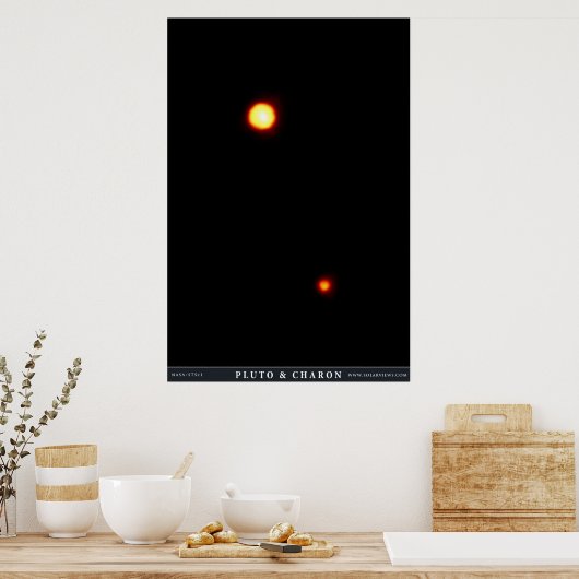 Pluto en Charon Poster (Keuken)
