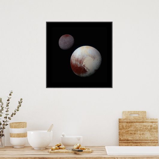 Pluto en Charon Poster (Keuken)