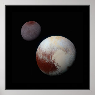 Pluto en Charon Poster
