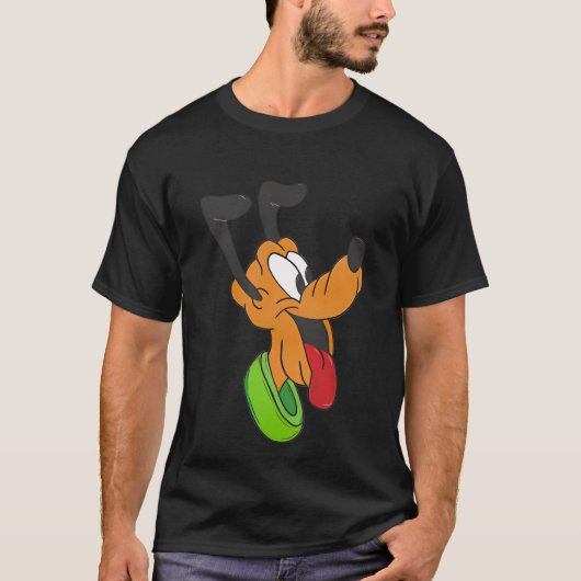 Pluto - Groene achtergrond T-shirt (Voorkant)