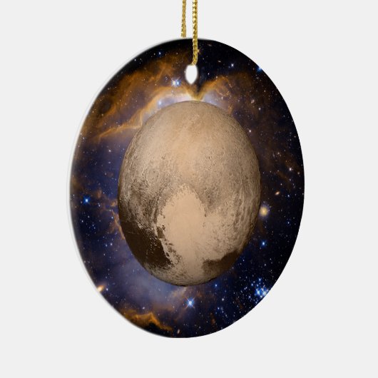 Pluto Heart Galaxy Nebula en sterren Keramisch Ornament (Rechts)