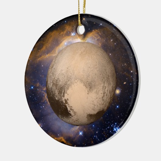 Pluto Heart Galaxy Nebula en sterren Keramisch Ornament (Links)