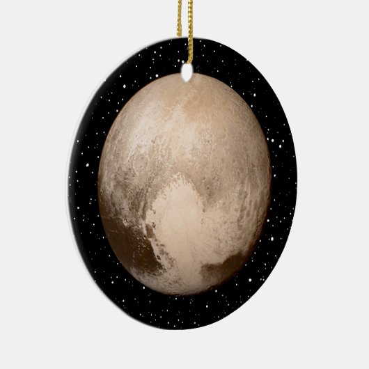 Pluto Heart-Uitzicht Keramisch Ornament (Rechts)