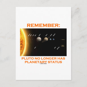 Pluto heeft geen planetaire status meer briefkaart