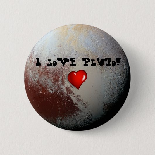 Pluto-lovers Ronde Button 5,7 Cm (Voorkant)