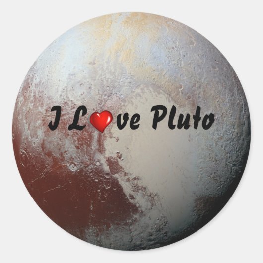 Pluto-lovers Ronde Sticker (Voorkant)
