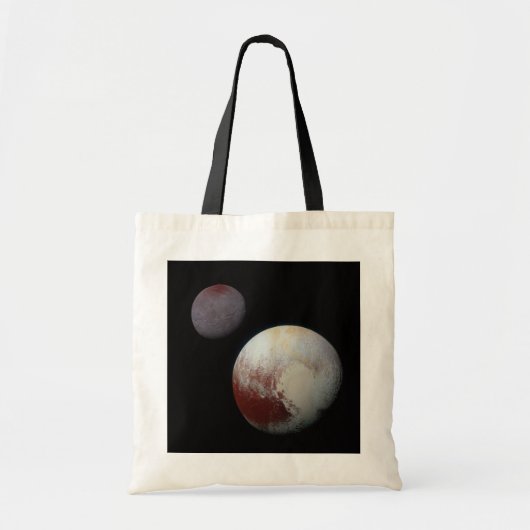 Pluto & Moon Charon door New Horizons NASA Tote Bag (Voorkant)