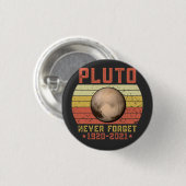 pluto NEVER FORGET Ronde Button 3,2 Cm (Voorkant /achterkant)