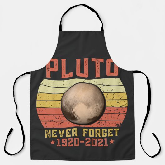 pluto NEVER FORGET Schort (Voorkant)