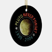 Pluto Nooit vergeten 1930-2006 Planet Retro Keramisch Ornament (Rechts)