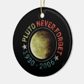 Pluto Nooit vergeten 1930-2006 Planet Retro Keramisch Ornament (Links)