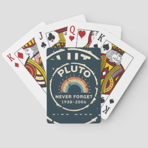 Pluto Nooit Vergeten 1930-2006 Retro Space Pokerkaarten