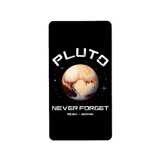 Pluto Nooit Vergeten Etiket (Voorkant)