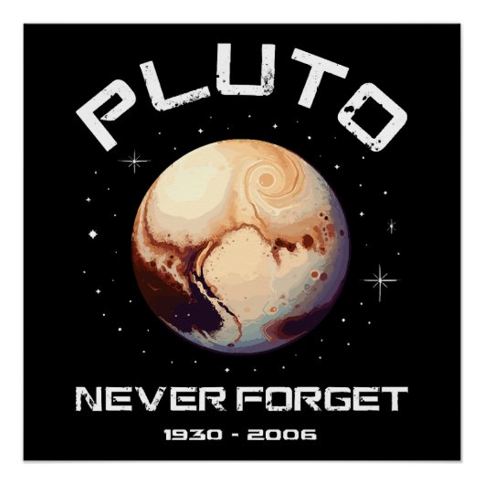 Pluto Nooit Vergeten Perfect Poster (Voorkant)