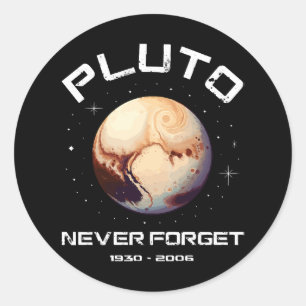 Pluto Nooit Vergeten Ronde Sticker