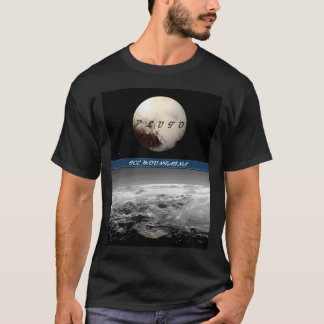 Pluto-oppervlak met planeet t-shirt