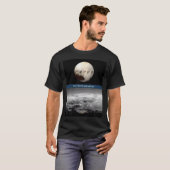 Pluto-oppervlak met planeet t-shirt (Voorkant volledig)