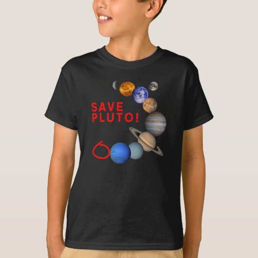 Pluto opslaan (Solar System) T-shirt (Voorkant)