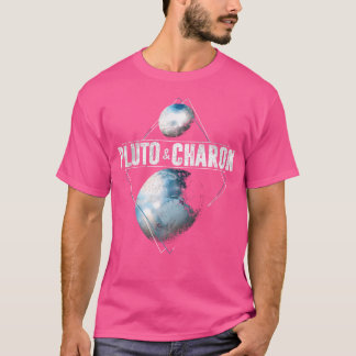 Pluto Planeet Charon Maan Zonnestelsel Astronomie T-shirt