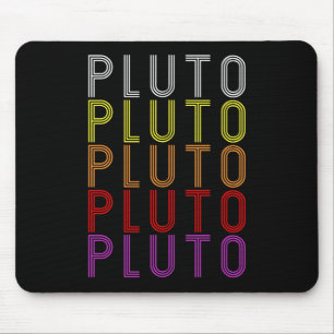 Pluto Planeet Retro Vintage Astronomie T-Shirt Muismat