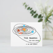 Pluto Planets Trick-vraag Briefkaart (Staand voorkant)