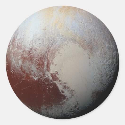 Pluto Ronde Sticker (Voorkant)
