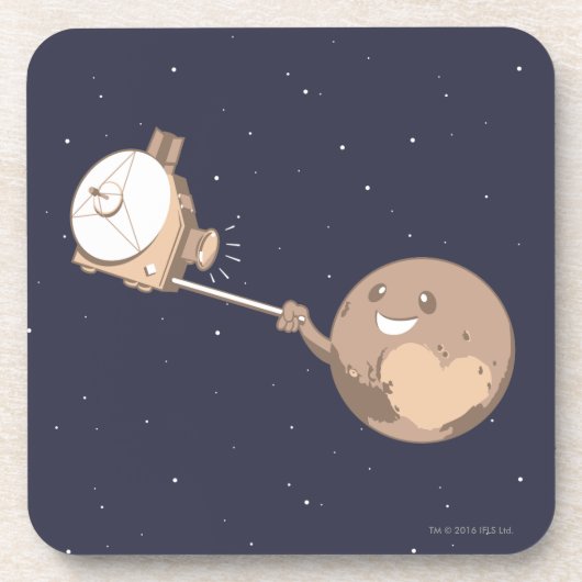 Pluto Selfie Onderzetter (Voorkant)
