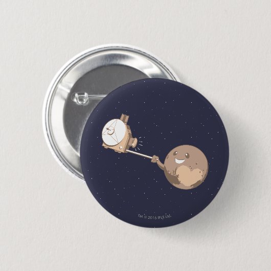 Pluto Selfie Ronde Button 5,7 Cm (Voorkant /achterkant)