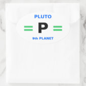 PLUTO-stickers (4) Ovale Sticker (Tas)