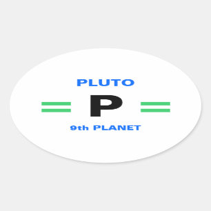PLUTO-stickers (4) Ovale Sticker
