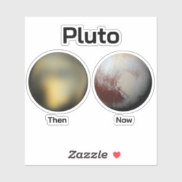 Pluto: Toen vs Nu Sticker