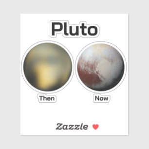 Pluto: Toen vs Nu Sticker
