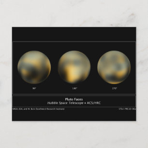 Pluto van de Hubble Ruimtetelescoop van NASA Briefkaart