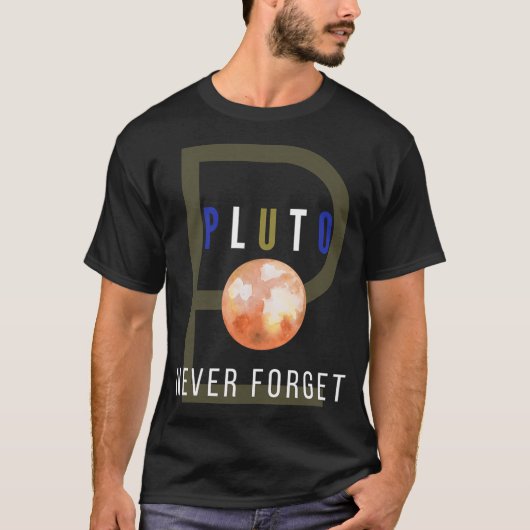 Pluto vergeet nooit t-shirt (Voorkant)