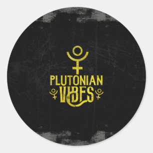 Plutoïsche Vibes Schorpioen Astrologie Dierenriem  Ronde Sticker