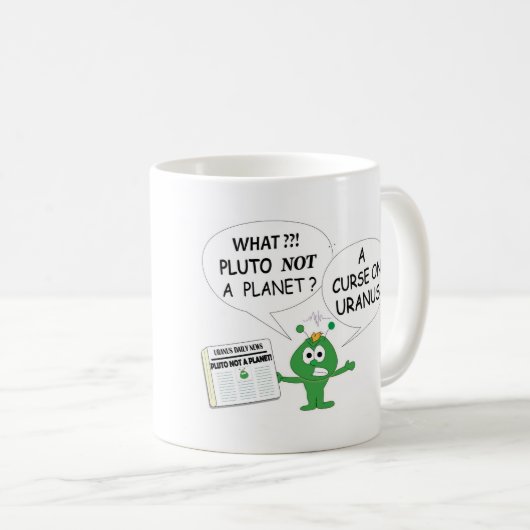 Pluton pas une tasse de café de planète (Devant droit)