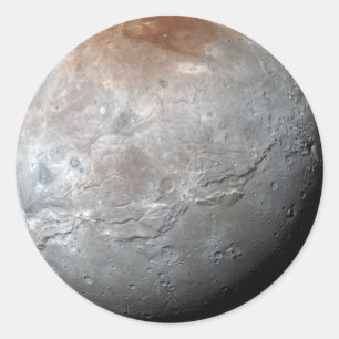 Pluto's grootste maan: Charon Ronde Sticker